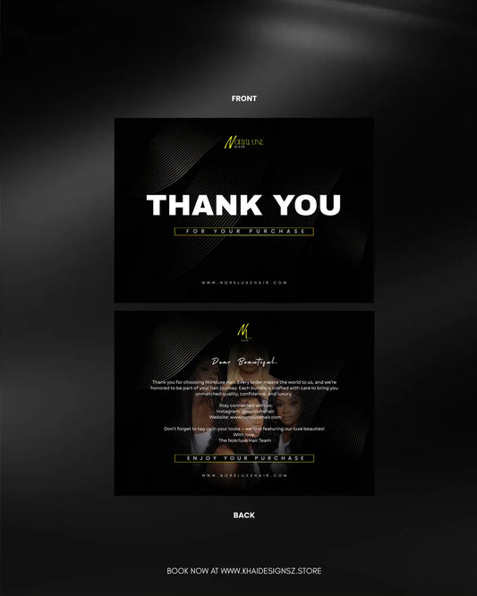 Thank You or Loyalty Card Design